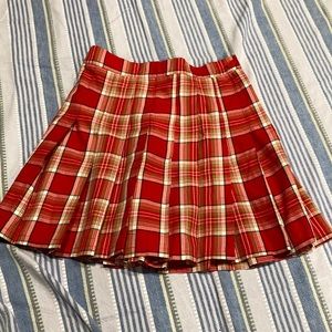 Brand new never worn aerie plaid pleated mini skirt